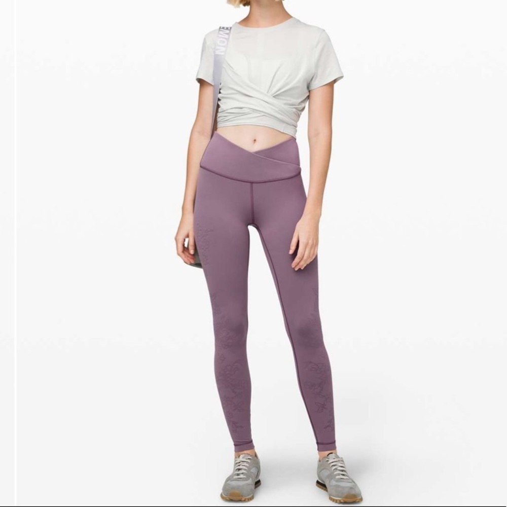 Lululemon Always On High-Rise Tight 28"*Flocked Everlux Frosted Mulberry